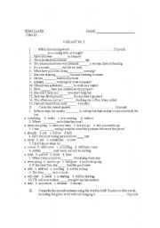 English worksheet: grammar worksheet