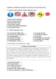 English Worksheet: 6th grade 2nd term 2nd exam for myenglish