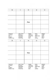 English Worksheet: Literary Terms Bingo
