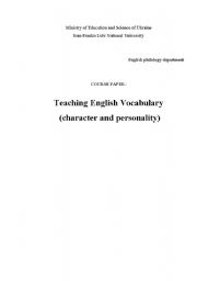 English Worksheet: Teaching vocabulary