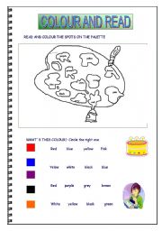 English Worksheet: My favourite colours
