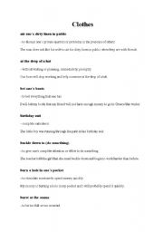 English worksheet: idioms 