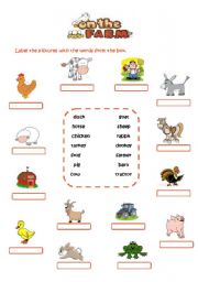 English Worksheet: On the Farm