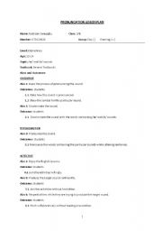 English Worksheet: pronunciation teaching lesson plan (// /e/)