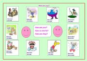 English Worksheet: How are you? (For young learner) 