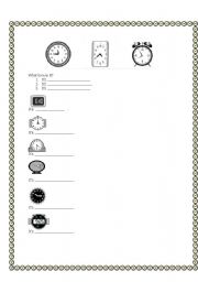 English worksheet: What time is it?