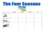 English Worksheet: The Four Seasons