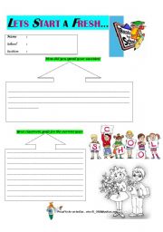 English worksheet: Lets Start a Fresh