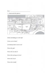 English Worksheet: Places