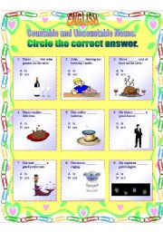 English Worksheet: Countable and Uncountable Nouns 