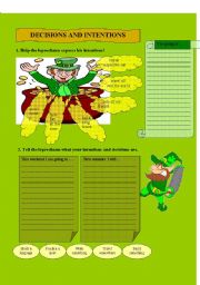 English Worksheet: worksheet with going to