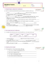 Present, past and future tenses