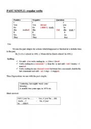 English worksheet: Past  Simple