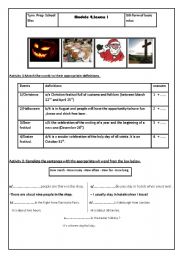 English Worksheet: module 4lesson 1