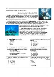 English Worksheet: G. Hawkes-Reading Comprehension