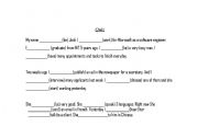 English worksheet: presen and past quiz