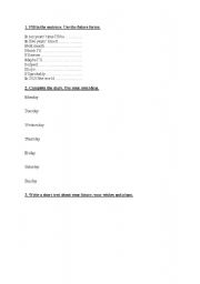 English Worksheet: Future activities