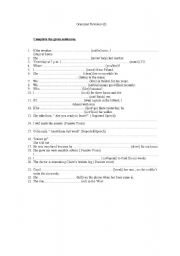 English Worksheet: Grammar revision
