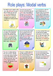 English Worksheet: Role play: Modal Verbs