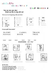 English worksheet: ABC, Occupations