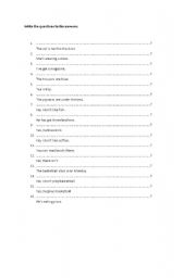 English Worksheet: Grammar revision