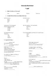 English Worksheet: videoclip worksheet 