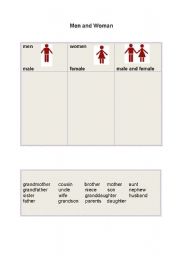 English worksheet: Family Words