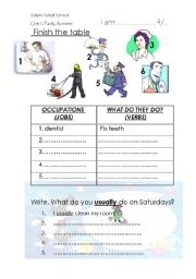 English worksheet: workers