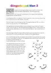 English Worksheet: Gingerbread Man 2