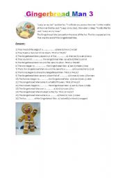 English Worksheet: Gingerbread Man 3
