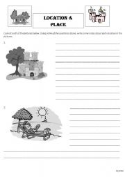 English worksheet: Creative Writing, Location & Place