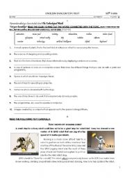 English Worksheet: The Technological World - Test for the 10th grade