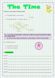 English worksheet: The Time