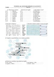 English Worksheet: NUMBERS EXERCISES