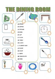 English Worksheet: THE DINING  ROOM