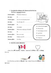 English worksheet: dialogue and story