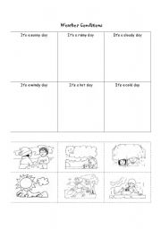 English Worksheet: Weather Conditions