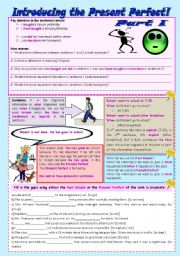 English Worksheet: Introducing the Present Perfect - Part I  ***fully editable **keys included ((3 pages))