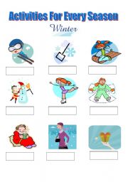 English Worksheet: Activities For Every Season - Winter