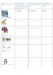 English Worksheet: animals and their habitats part 1