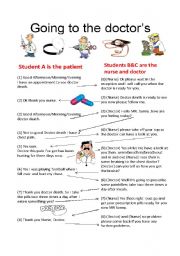 English Worksheet: GOING TO THE DOCTORS