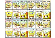 English Worksheet: Rewarding Stickers: spongebob