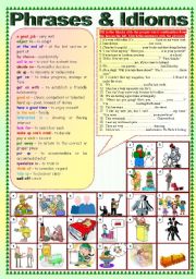 English Worksheet: Phrases & Idioms