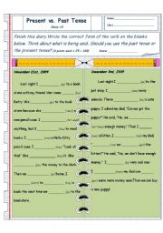 Present vs. Past Tense (Diary #3)