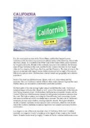 English Worksheet: california