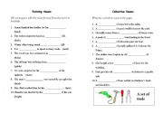 English worksheet: Forming Nouns and collectives