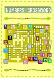 Numbers crossword