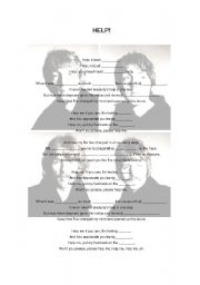 English worksheet: Help! (the Beatles)
