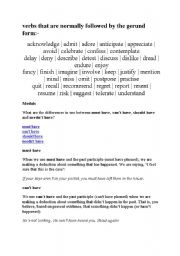 English Worksheet: gerund and infintive