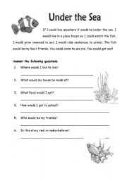 English Worksheet: Under the Sea